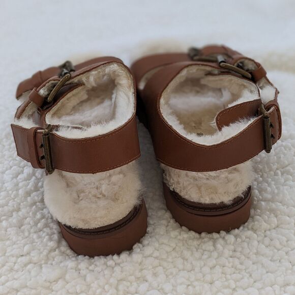 Madewell Madelyn Shearling Lined Strapped Sandal Sz 6.5 NWOB - Picture 4 of 5